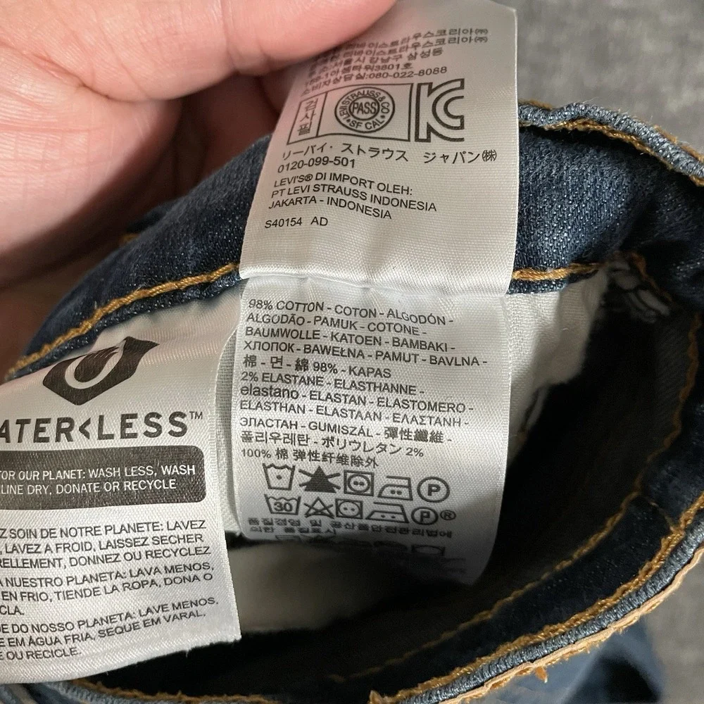 Levis 502 Jeans Men's‎ Size 29x30 Straight Leg Stretch Blue Denim